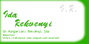 ida rekvenyi business card